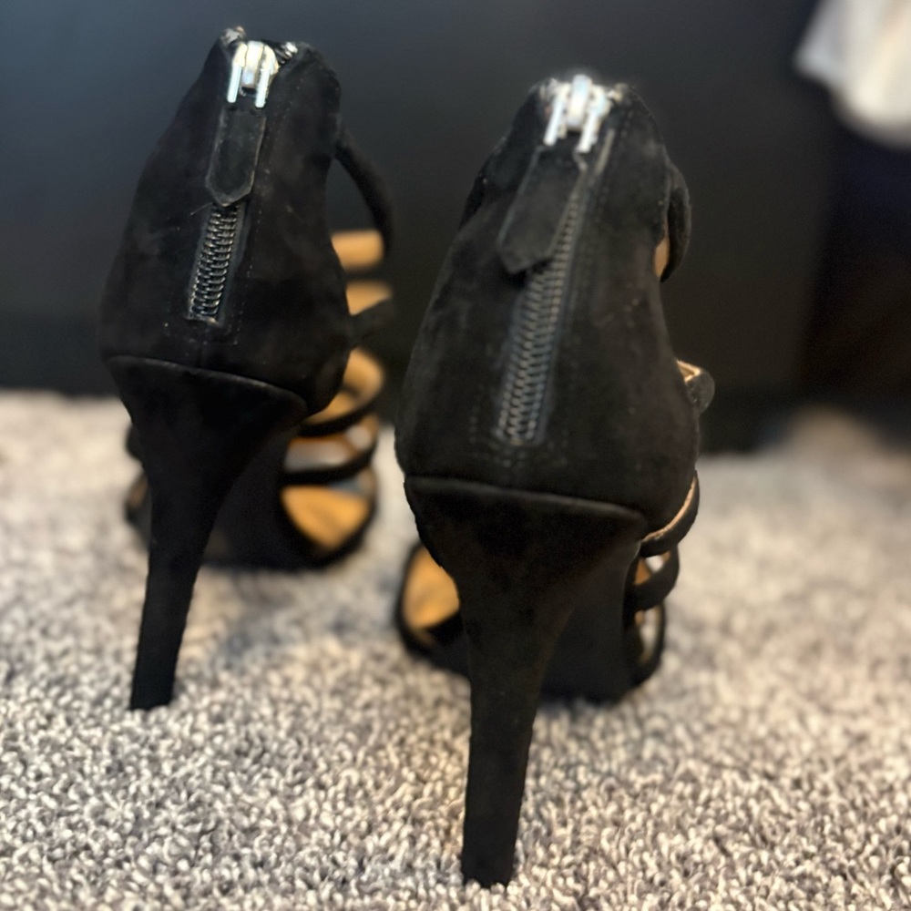 Coach Lavania black suede cage gladiator sandals - Picture 16 of 17